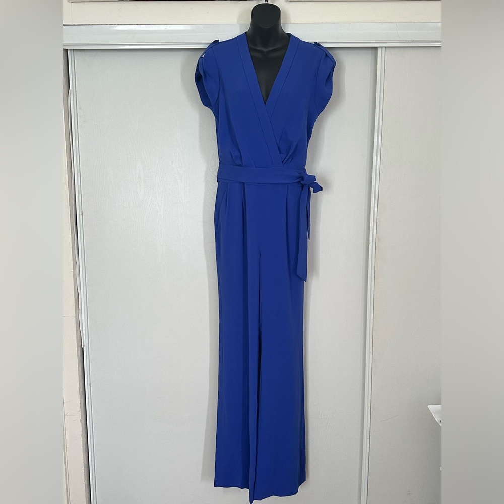Diane von Furstenberg Blue Purdy Jumpsuit Size US 6